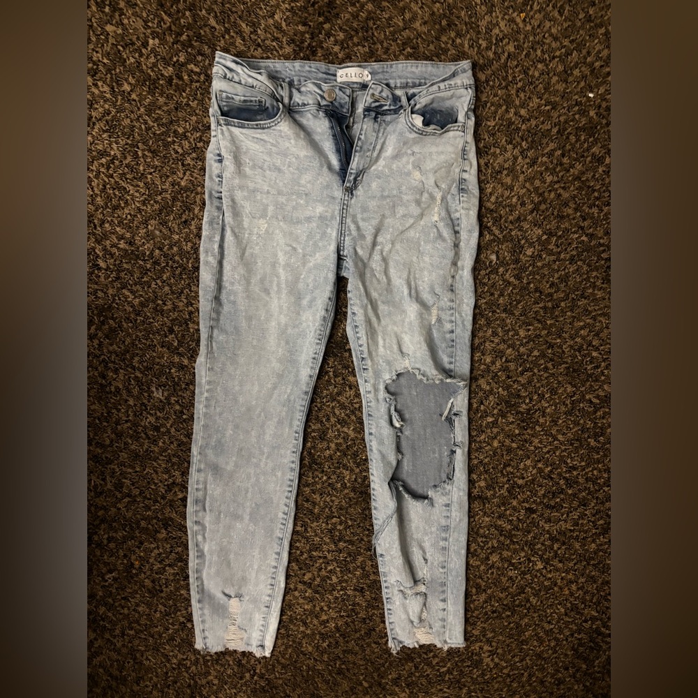 Cello Distressed Skinny Jeans